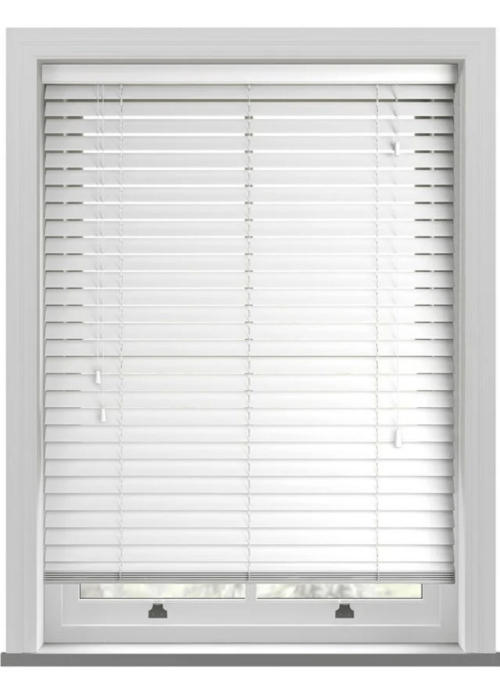 Simply White Faux Wood Blind  1
