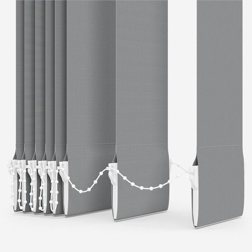 Slate Grey Vertical Blind Replacement Slats - Plain Design 1