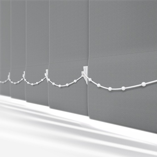 Slate Grey Vertical Blind Replacement Slats - Plain Design 3