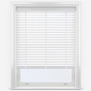 Elegance Gloss Wood Blind With Tapes - Gloss White
