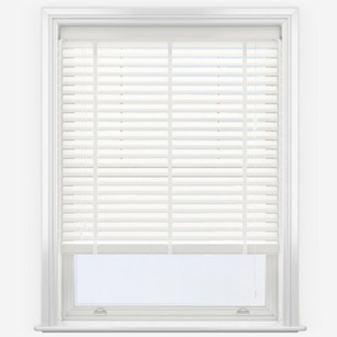 Elegance Real Wooden Blinds With Tapes - Soft White