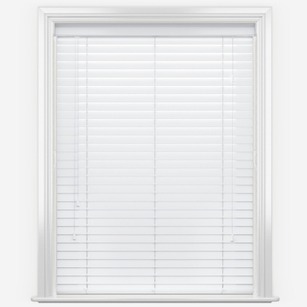 Faux Wooden Blinds - Gloss White