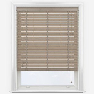 Real Wooden Blinds With Tapes - Silver Birch